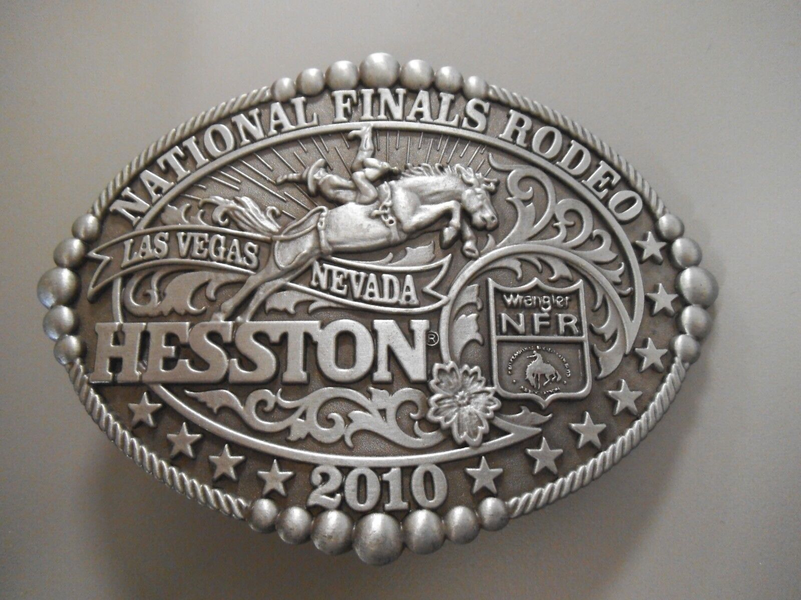 Hesston National Final Rodeo 2010 belt buckle youth size