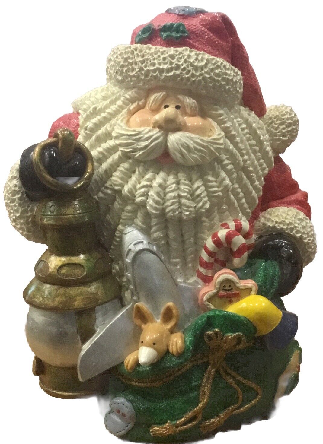 Vintage Dillard’s Trimmings Holiday Christmas Santa Claus Figurine 8” X 6”