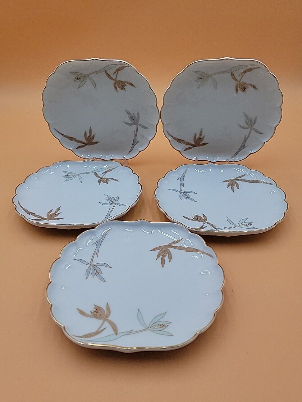 Vtg Japanese Porcelain Fukagawa-Seiji Arita Ware Scalloped 6\