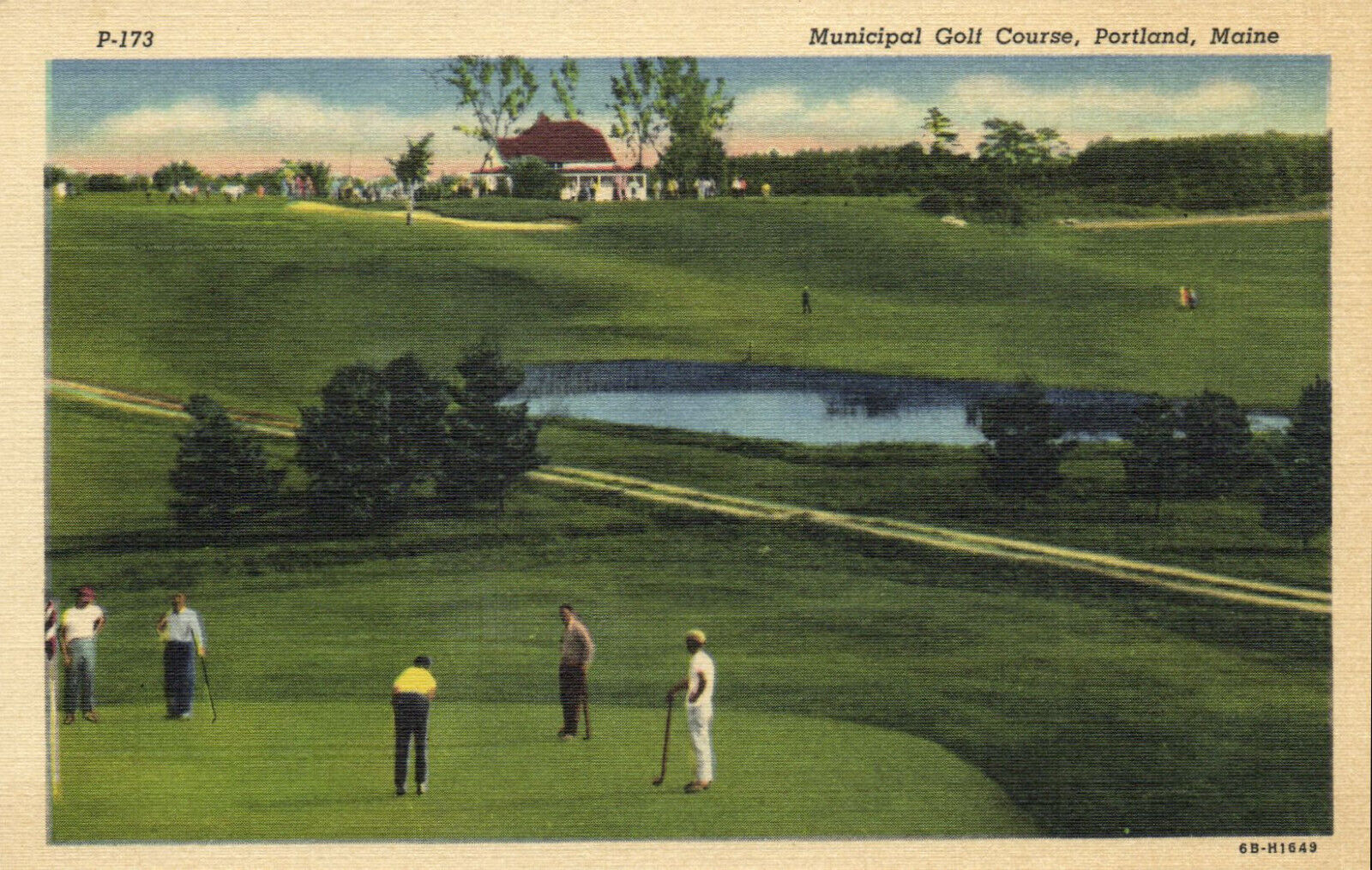 PC GOLF, MAINE, PORTLAND, MUNICIPAL GOLF COURSE, Vintage Postcard (b45811)