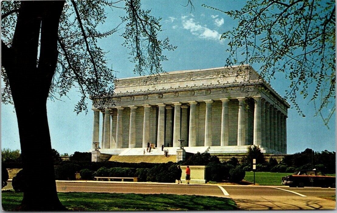 Lincoln Memorial Washington D.C. Vintage Chrome Postcard B4