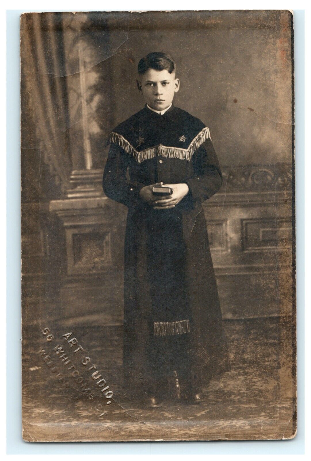 1910-1924 Webster MA Massachusetts Young Alter Boy Server ? RPPC Postcard