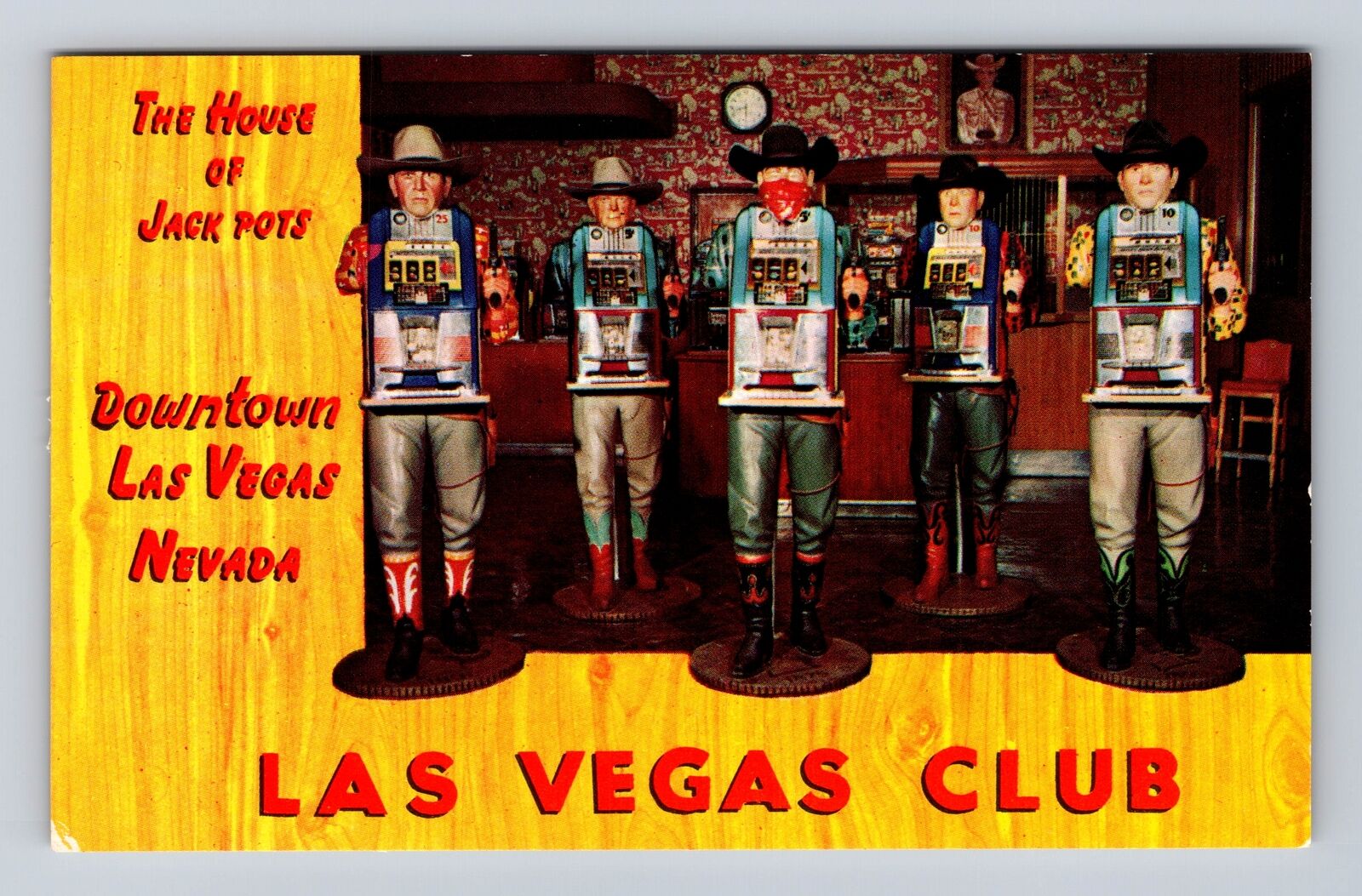 Las Vegas NV- Nevada, The House Of Jack Pots, Las Vegas Club, Vintage Postcard