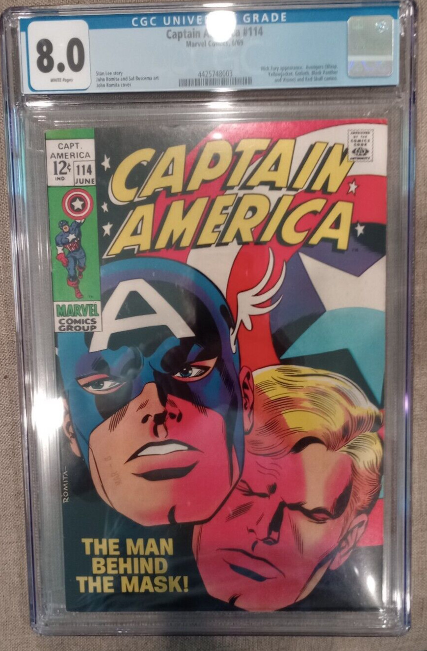 CAPTAIN AMERICA #114 CGC 8.0 WHITE PAGES