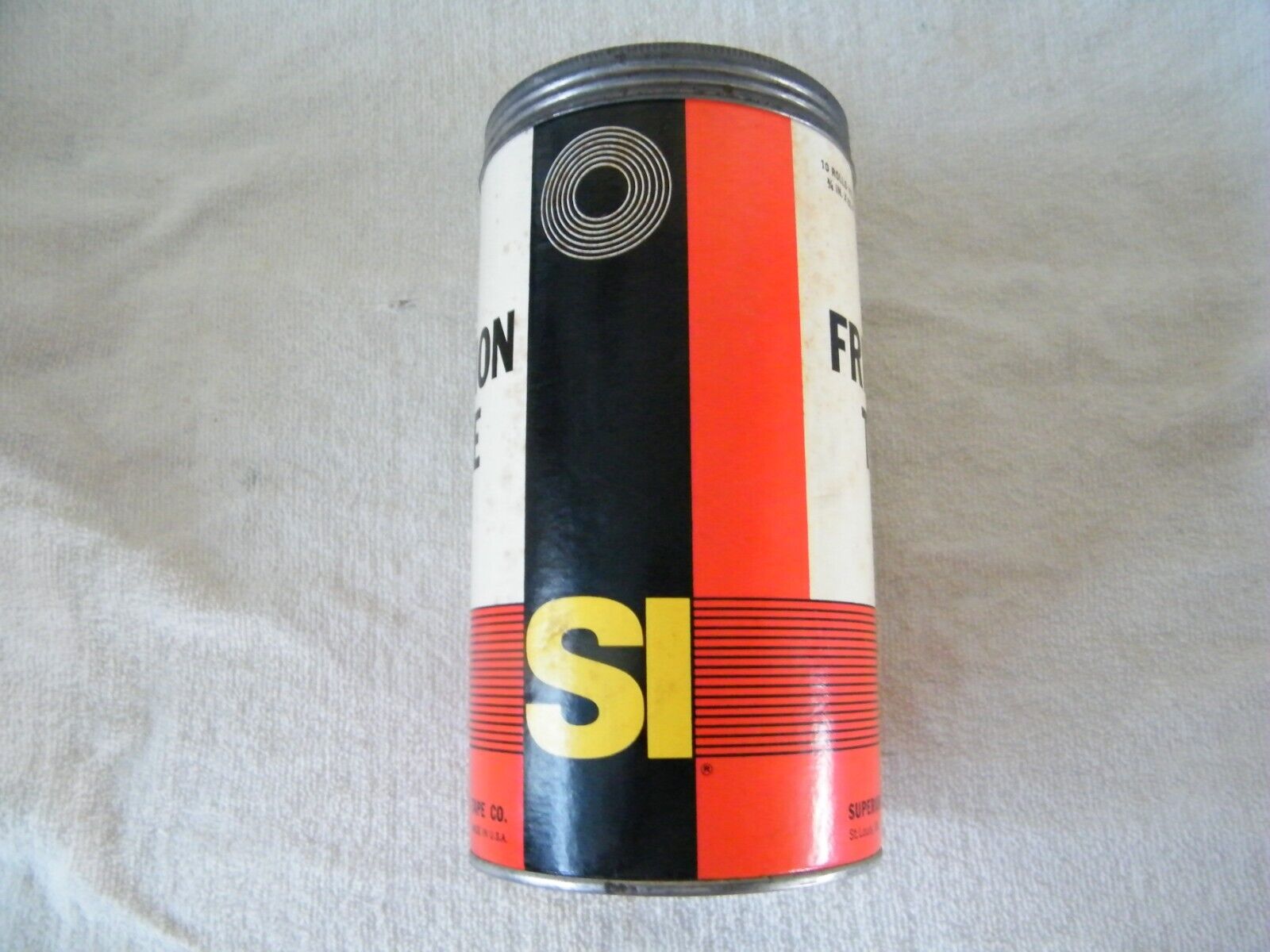 Vintage SI Superior Insulation Friction Tape Can empty cardboard container USA