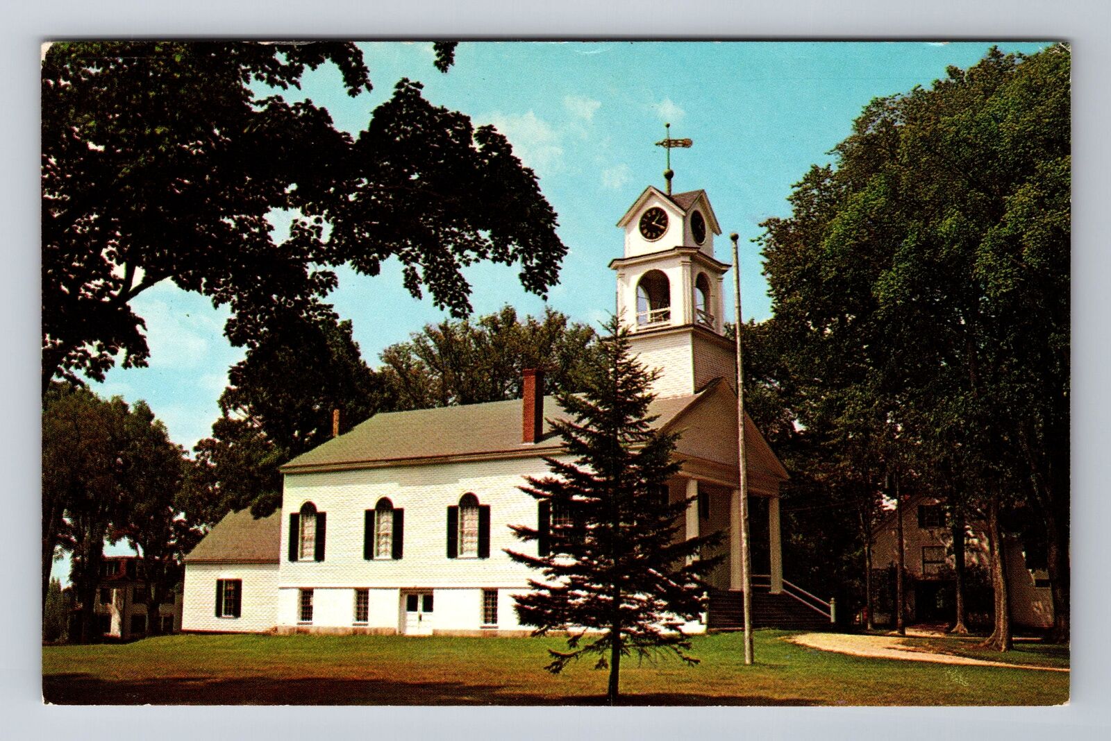 Paris Hill ME-Maine, First Baptist Church, Religion, Antique, Vintage Postcard