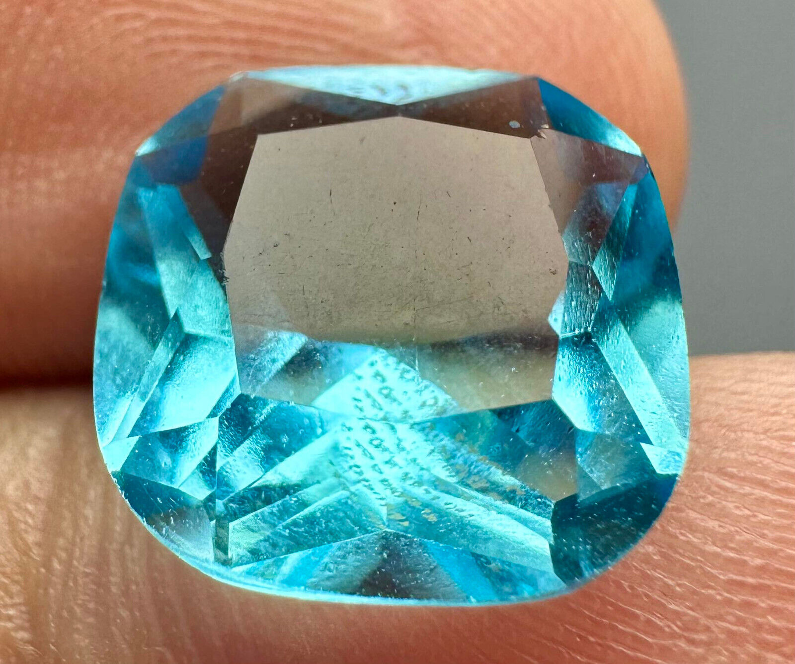 5.50 CT Blue Swiss Topaz Cut Gemstone From Brazil