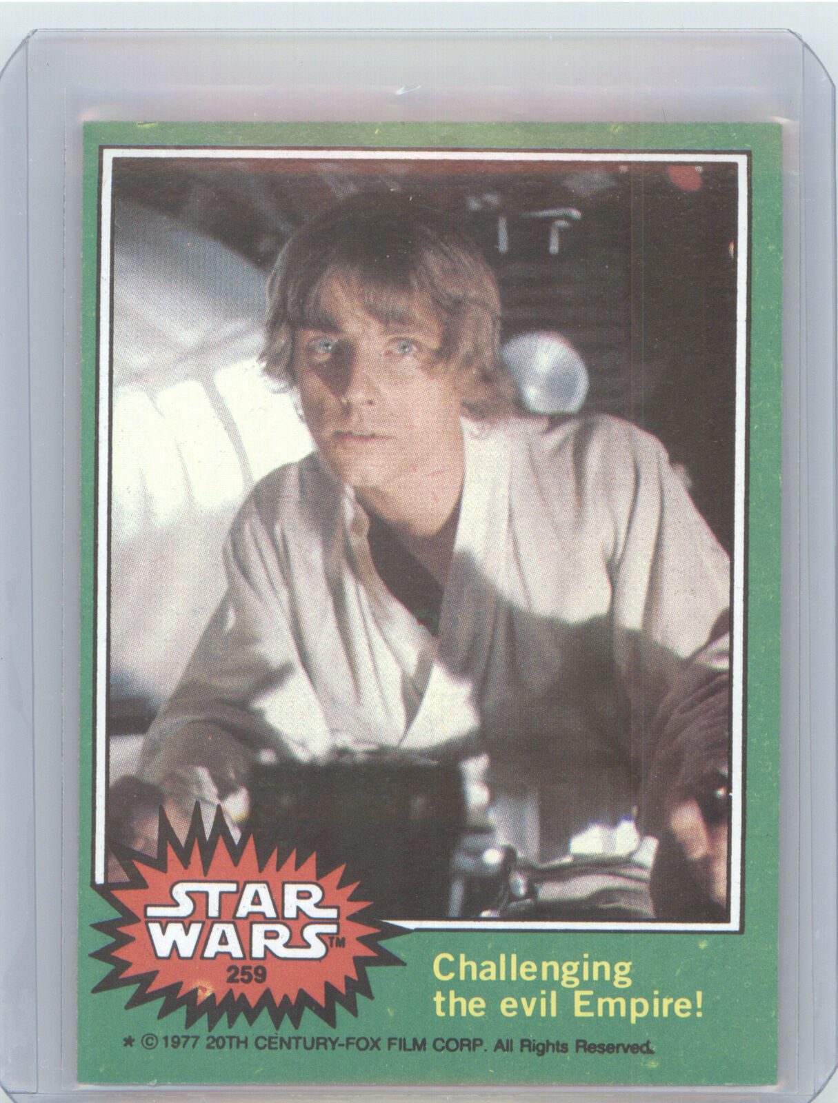 #259 Challenging the evil Empire | 1977 Topps Star Wars, Series 4
