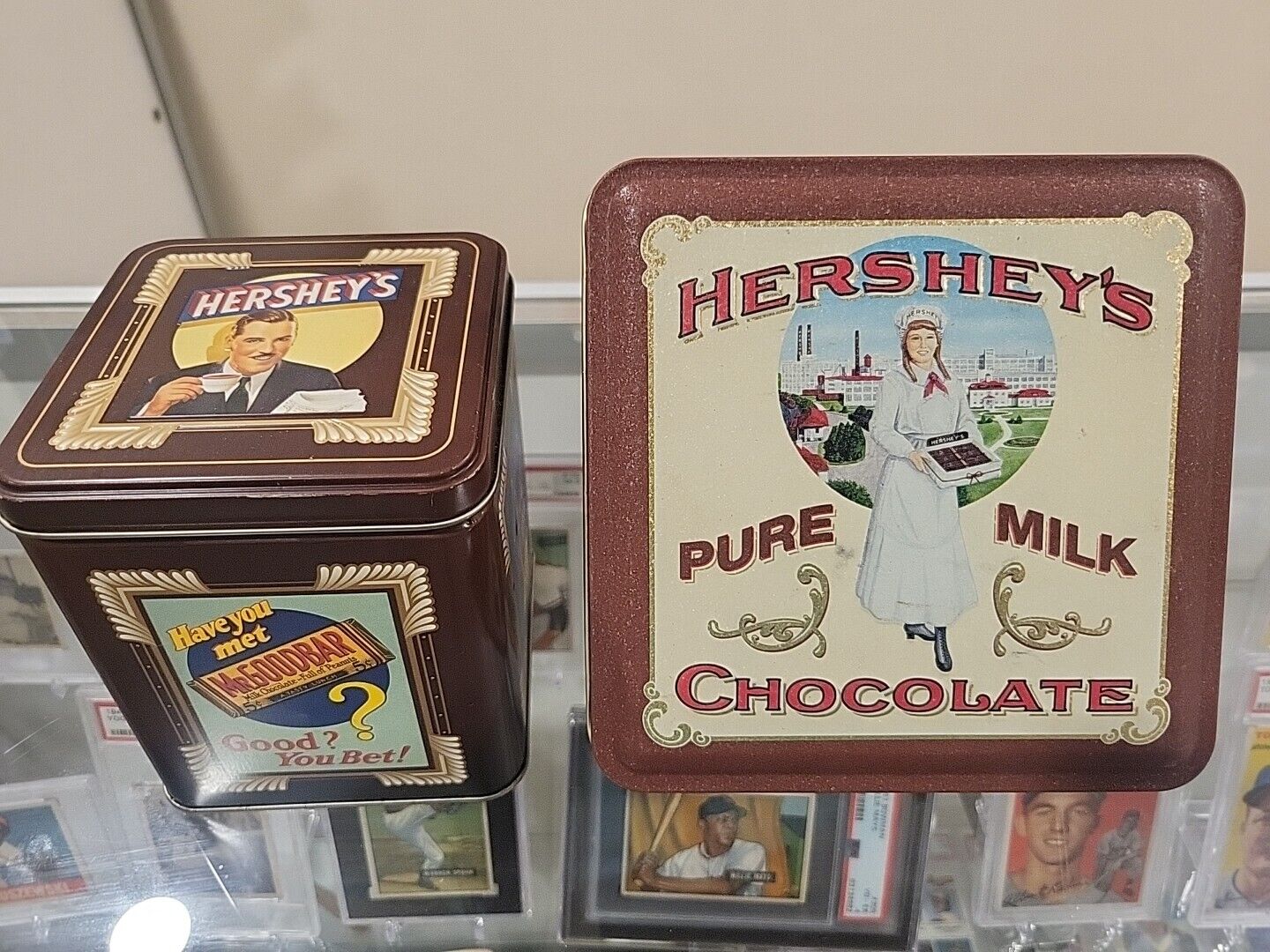 Vintage 1992 Hershey's Chocolate Tin & 1997 Empty