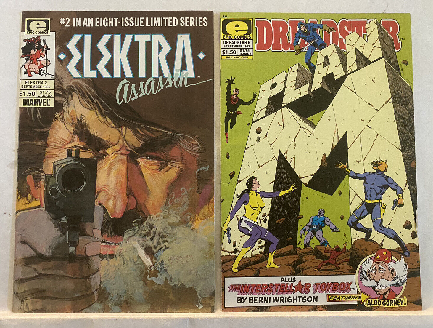 Elektra Assassin (1986) #2 by Sienkiewicz & Dreadstar #6 Wrightson Starlin (lot)