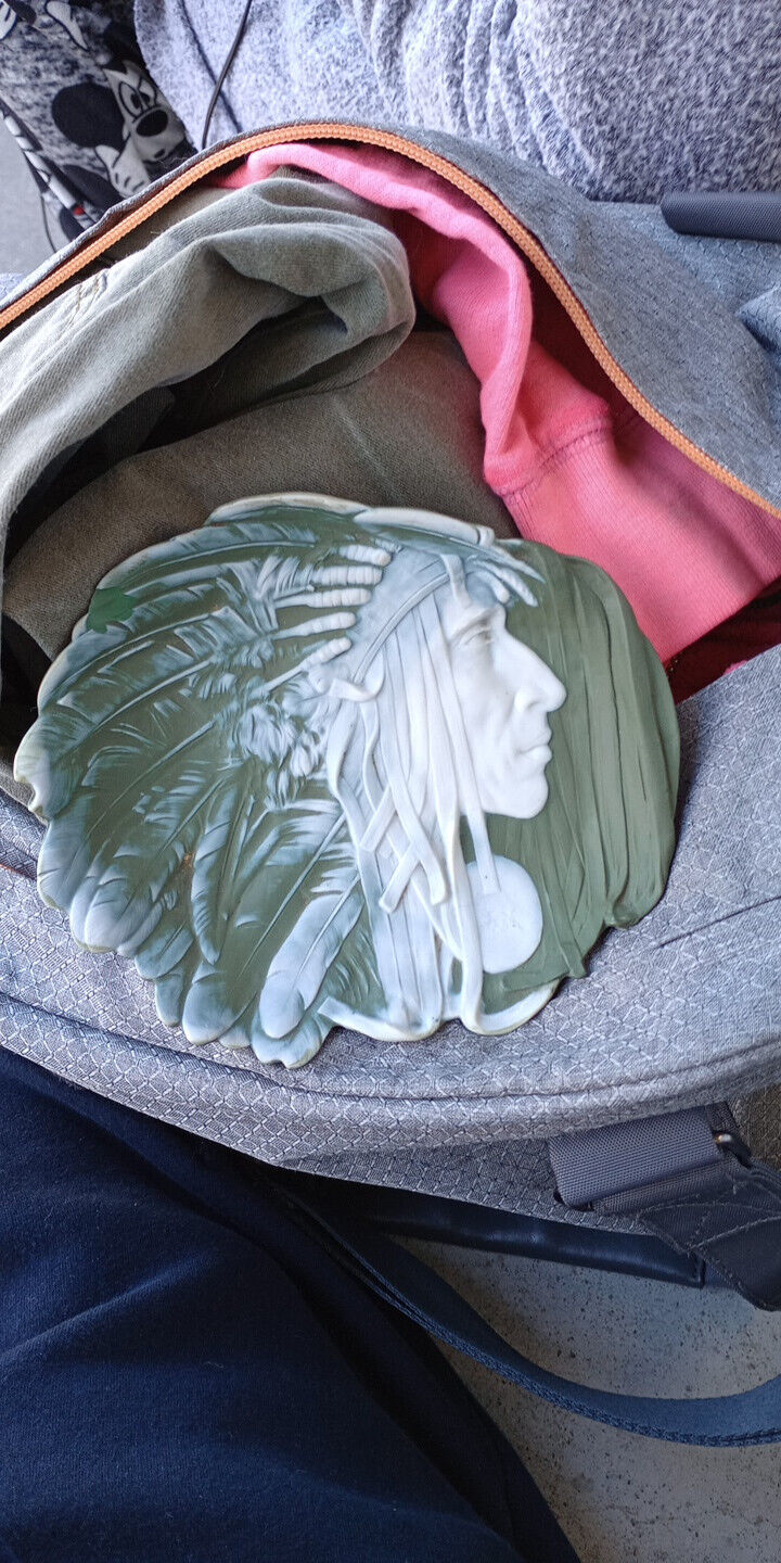 antique native American  jasperware plate
