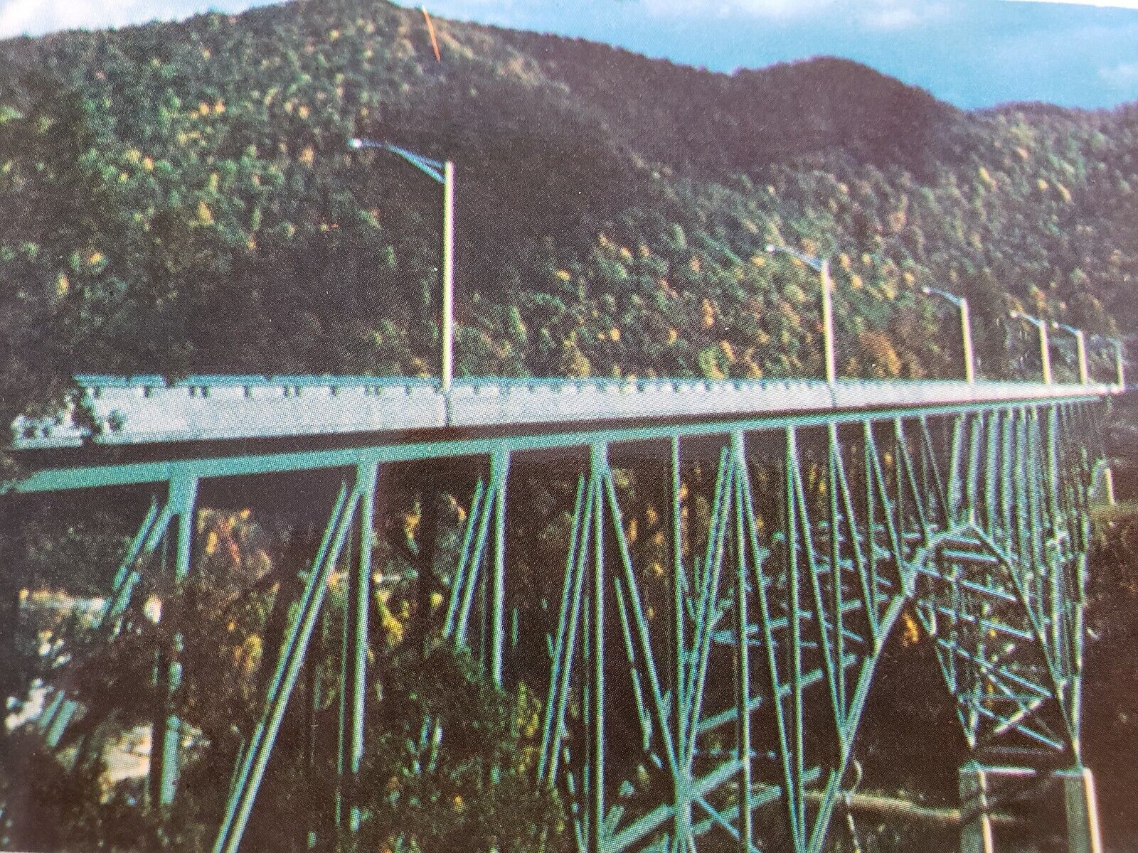 C 1963 Bender Memorial Bridge Leading to Tunnel Entrance Train WV Postcard 