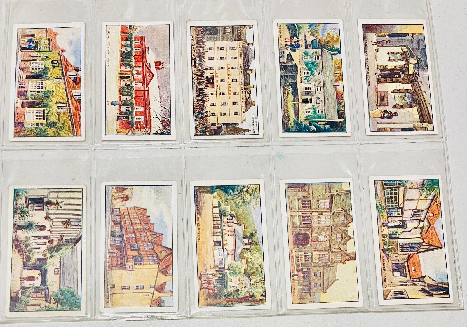 BRITISH ARCHITECTURE: 1924 Complete Set of 50 ENGLISH INNS Cards