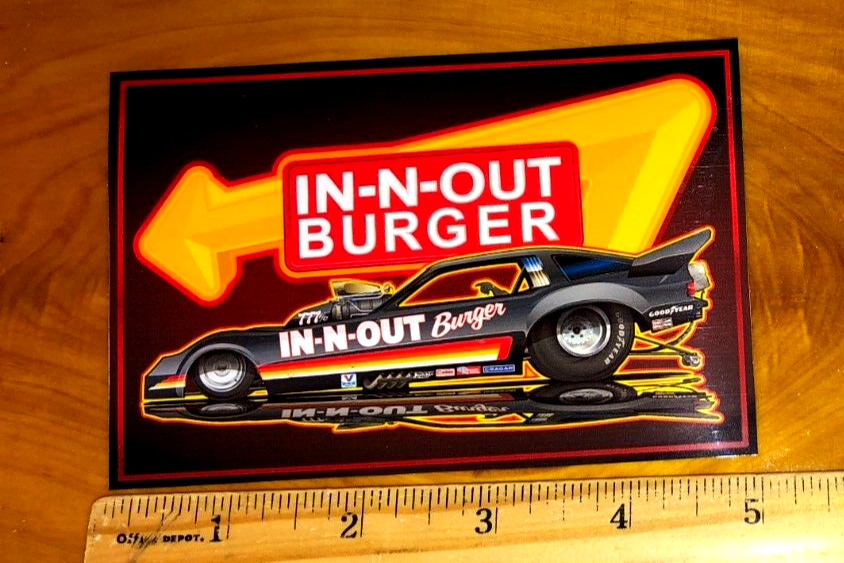 Tim Grose 1985 IN-N-OUT BURGER Omni NHRA Racing Banner Funny Car Sticker Decal