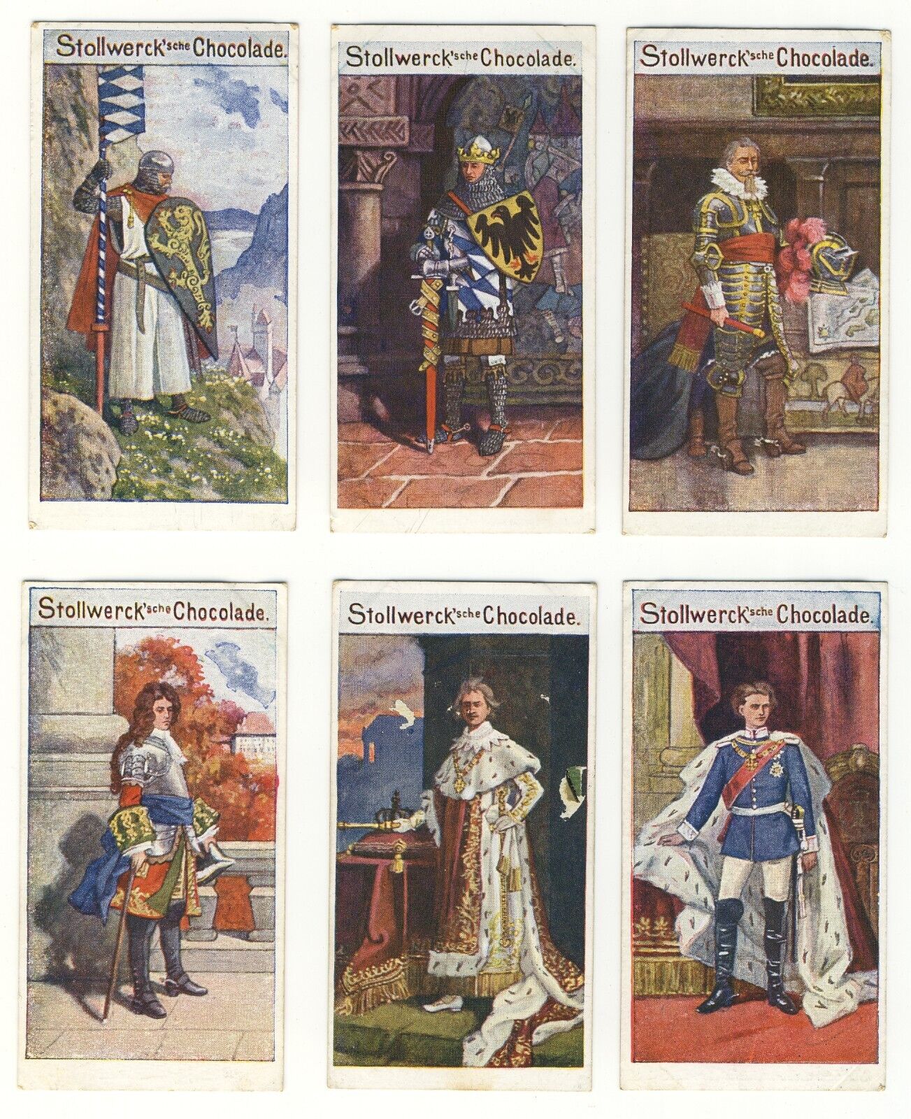 Stollwerck 1899 Group 86 Bavarian Princes set of 6 cards F-VG