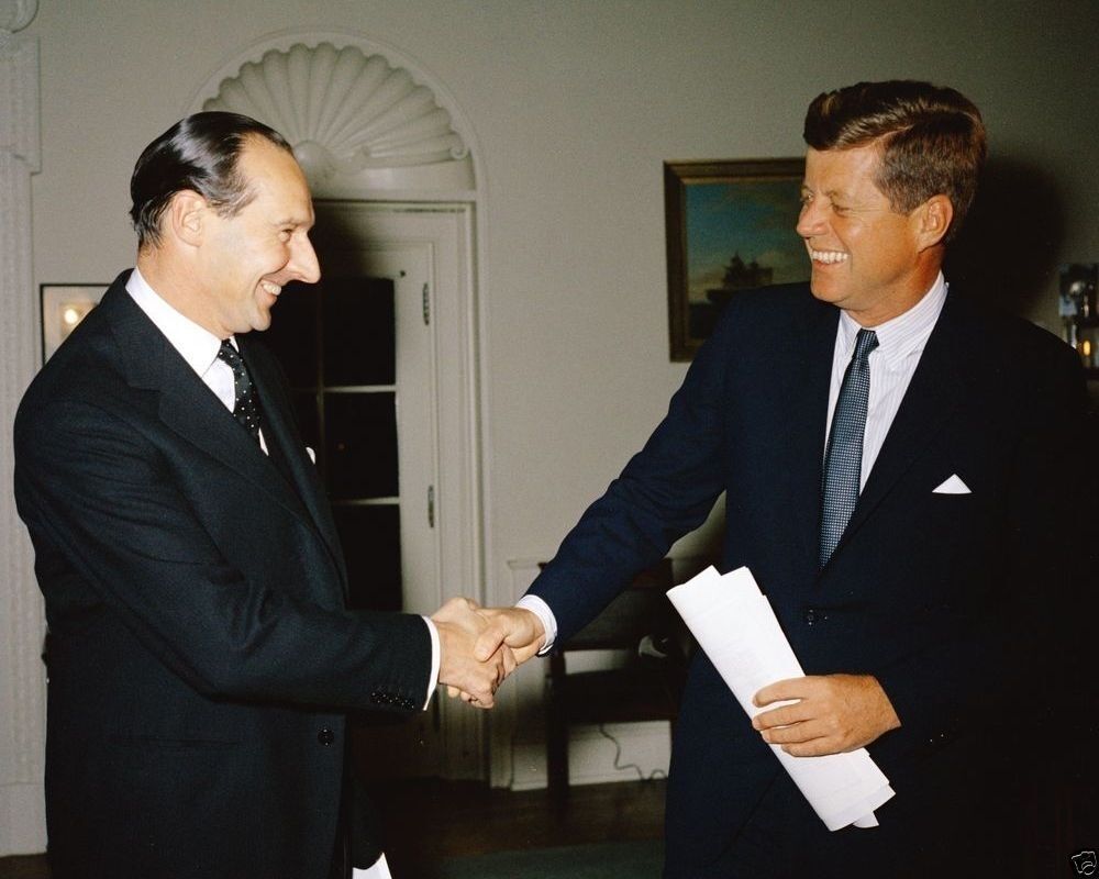 President John Kennedy with British Ambassador David Ormsby-Gore New 8x10 Photo