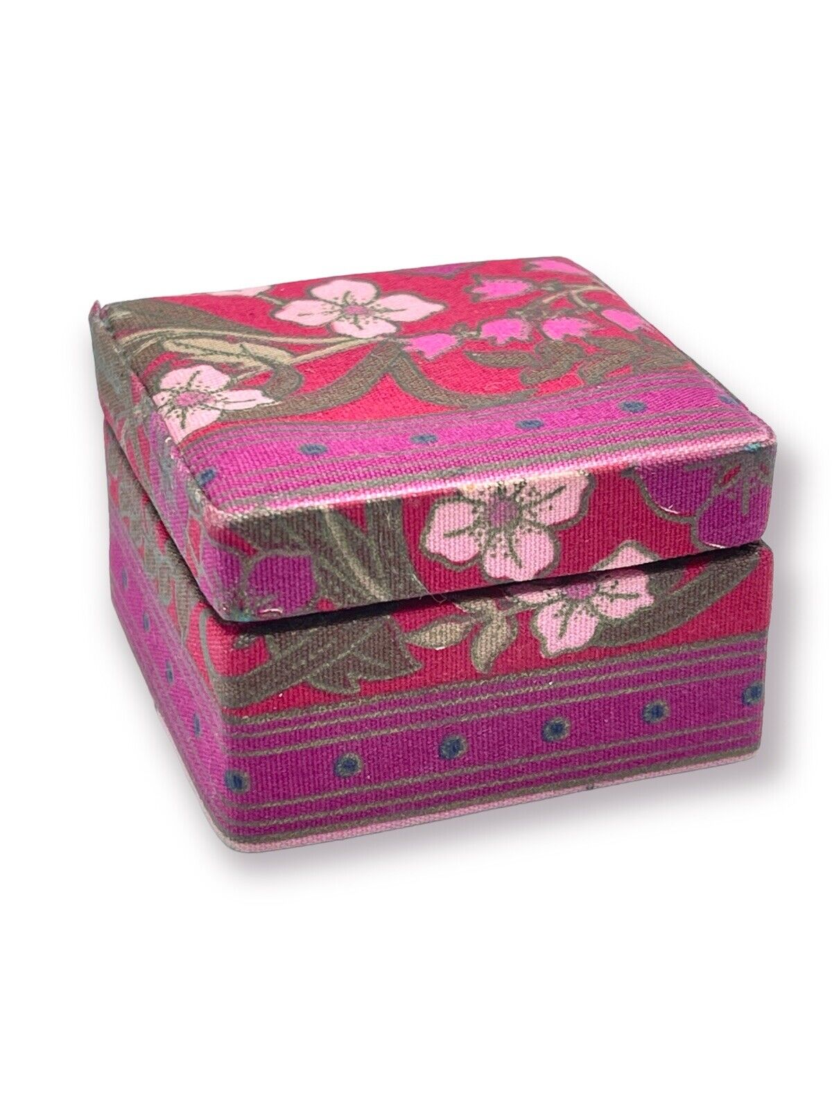 VTG Vintage Floral Anything Box Keepsake/Trinket Box with Lid