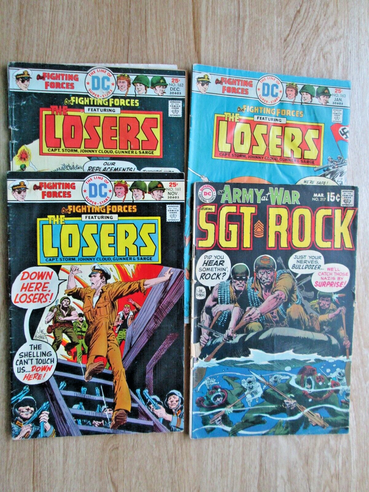 Lot of 4 War SGT. ROCK Army at War & Fighting Forces The Losers DC Comics WW2