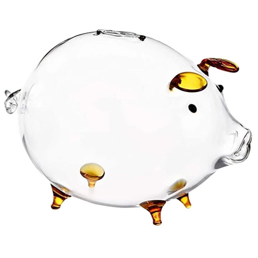 1PC Piggy Bank Glass Piggy Bank Coin Box Lovely Money Box for Kids Home Decor