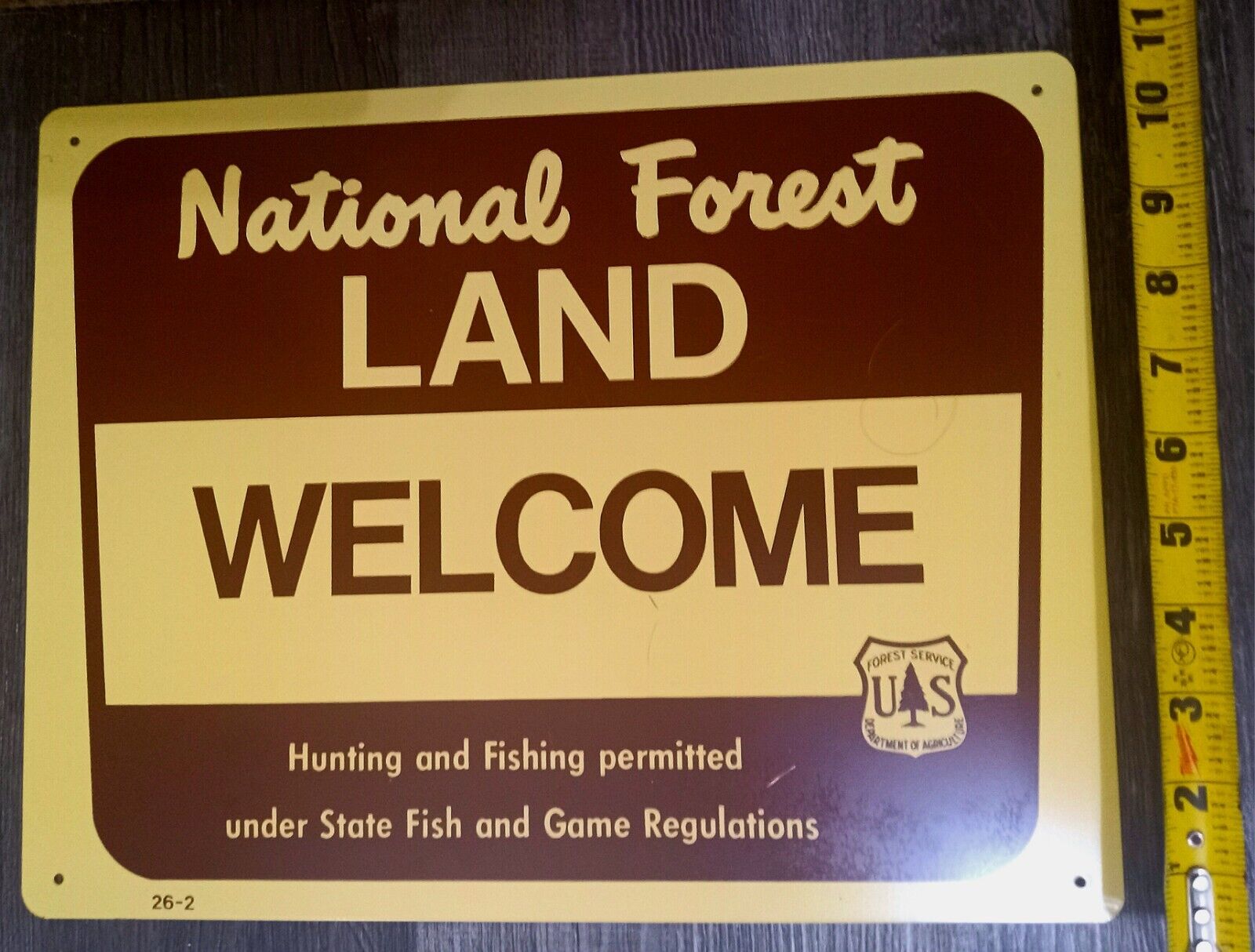 NOS...Orig. Vintage National Park / Forest Service Metal Sign U.S.F.S. 