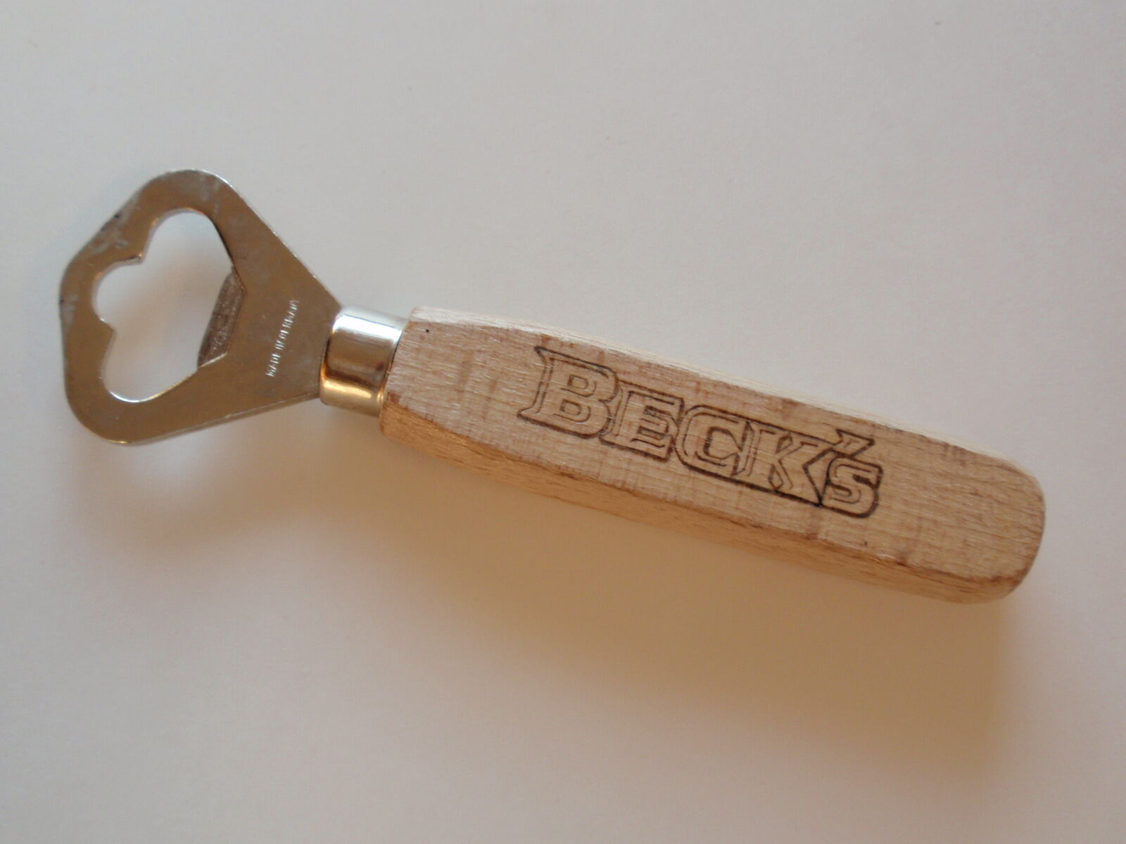 Wood Handled Becks Beer Bottle Opener Made in Germany Sturdy Barware Gadget Tool
