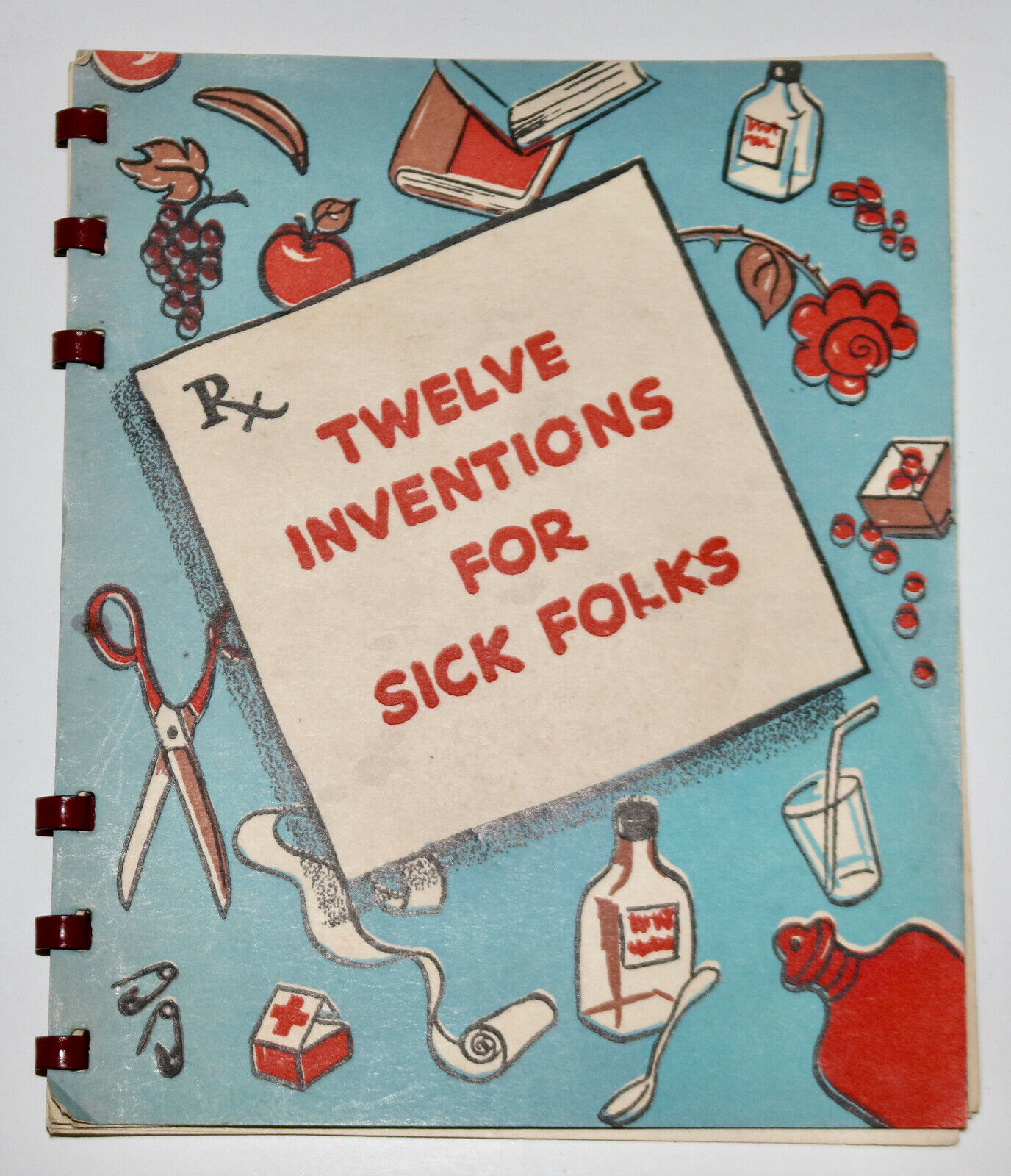 Hallmark vintage 1942 12 inventions for sick folks booklet Get Well card