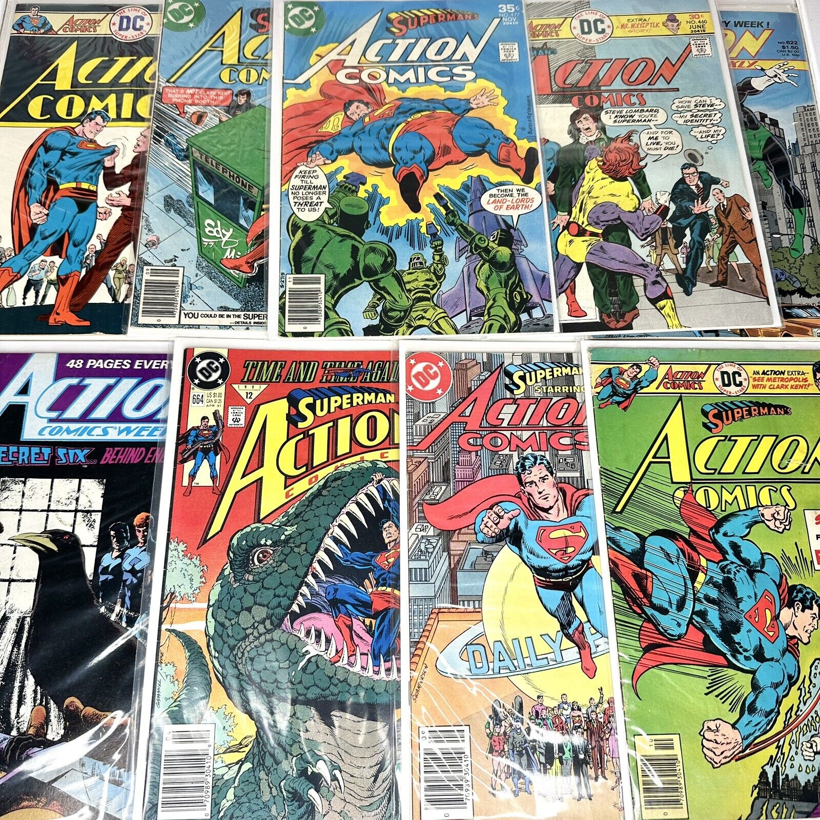 DC Action Comics Superman & More 9 Issues 664 607 622 475 477 452 460 583 464