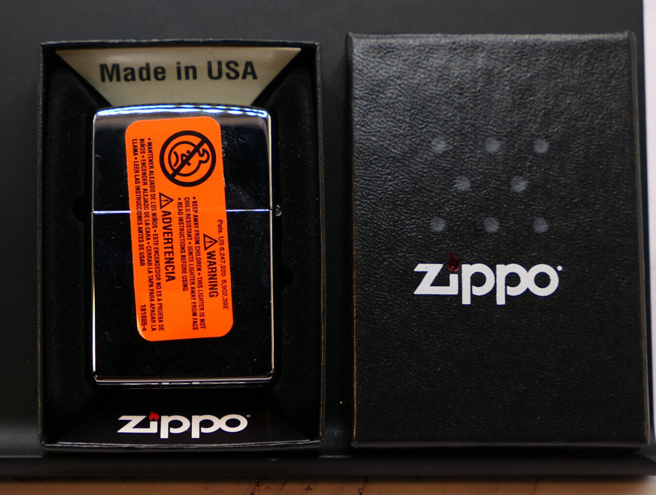 Zippo 20 Windproof High Polished Chrome Lighter, New In Box