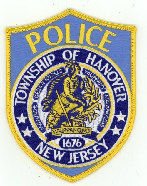 NEW JERSEY NJ HANOVER TOWNSHIP POLICE NICE SHOULDER PATCH SHERIFF 5 INCHES TALL