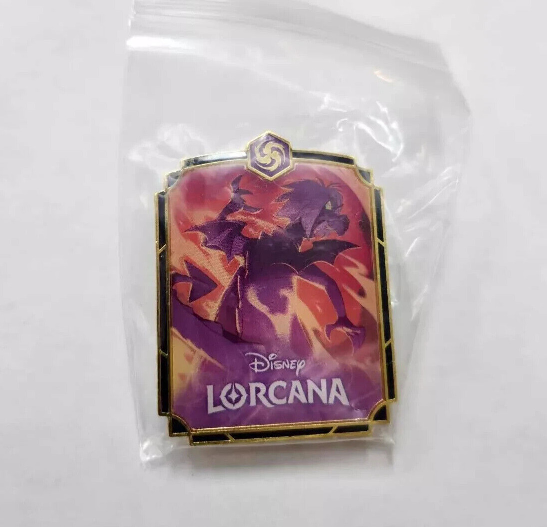 x1 Disney’s Lorcana Promo Madam Mim Purple dragon Pin NEW FACTORY SEALED