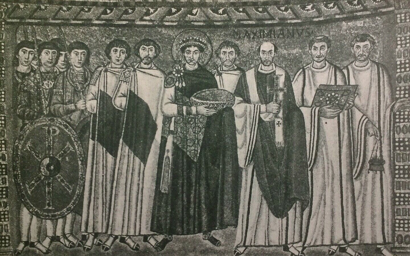 Ravenna Italy Postcard Early 1900s Rare Emperor Justinian Entourage San Maximian
