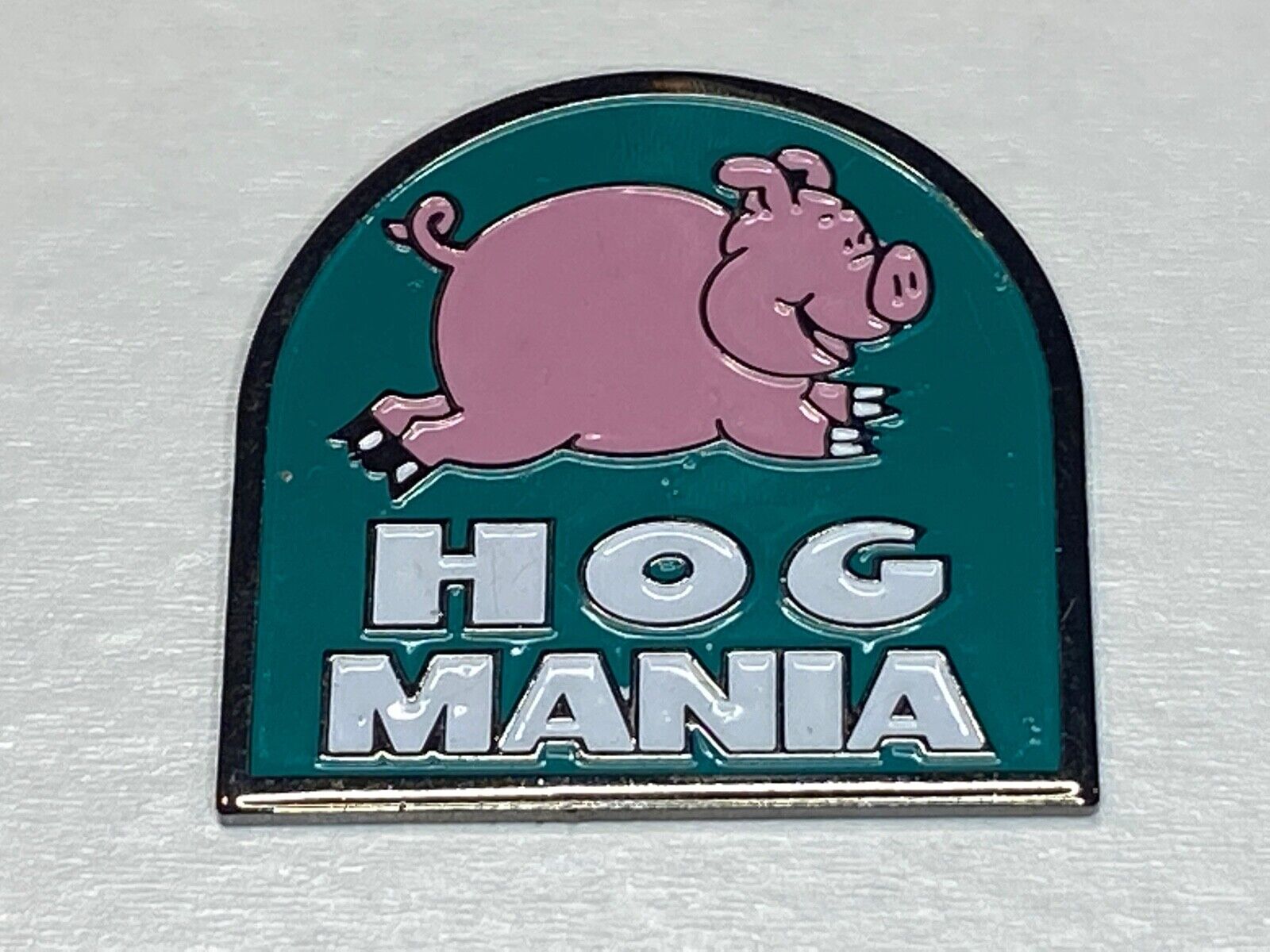 Vintage State Lottery Lotto Casino Gambling Jacket Pin Tack Pig Swine Hog Mania