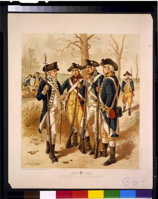 Infantry,Continental Army,IV,military uniforms,Revolution,H Ogden,GH Buek,c1897