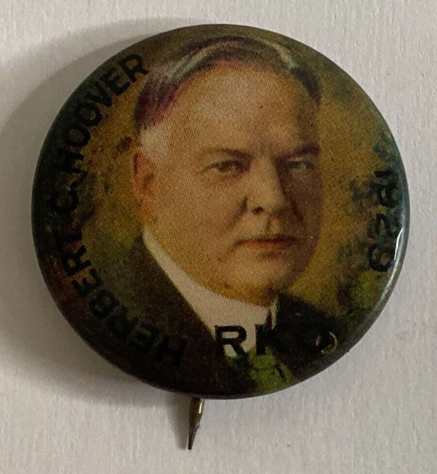 Vintage Herbert Hoover RKO Theater President Pin 1927-1932