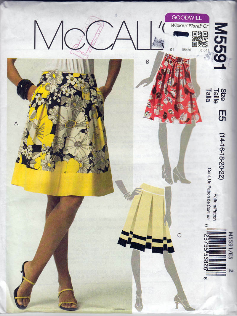 Sewing Pattern McCall\'s 5591 Skirts & Sash