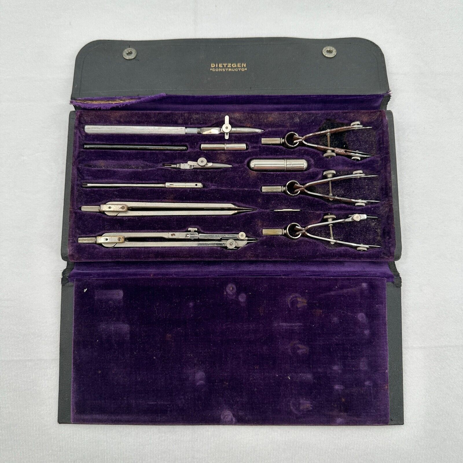 Vintage Dietzgen Constructo Purple Drafting Pencil Tools Engineer Used Germany
