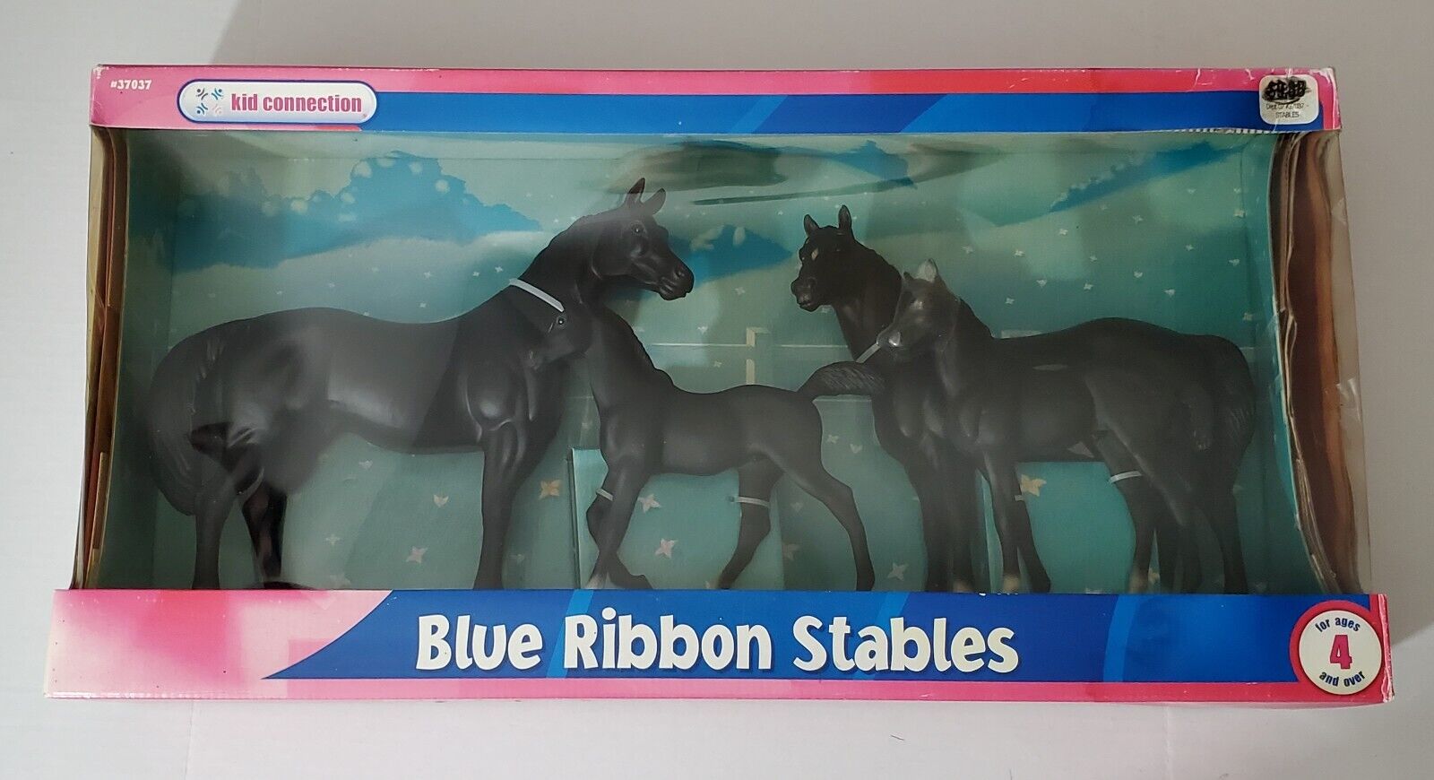 Vintage Rare Blue Ribbon Stables Horses By Kid Connection Toy Large NEW