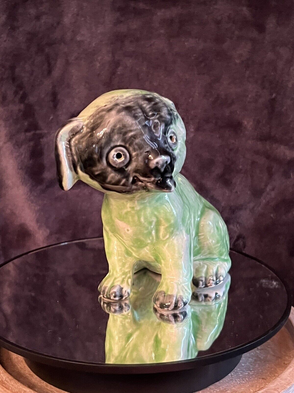 Very unique vintage pug figurine