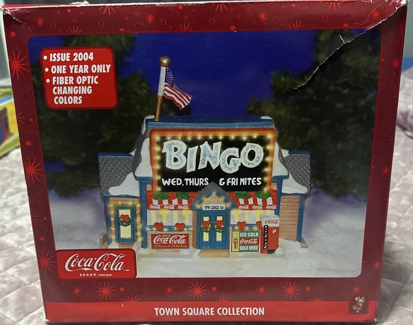 BINGO VFW LODGE Coca-Cola Town Square Collection Christmas Village