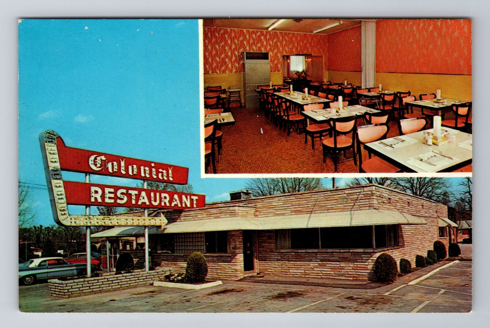 LaFollette TN-Tennessee, Colonial Restaurant, Advertising, Vintage Postcard