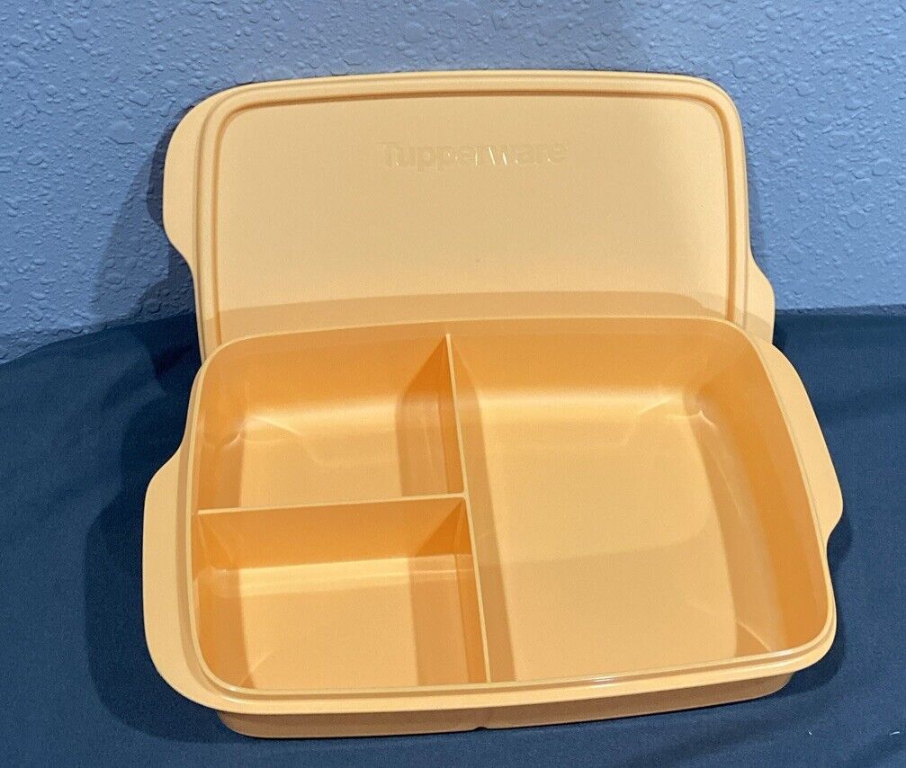 Tupperware Eco Large 1L Lunch-It Divided Container Rectangular Larger Size New