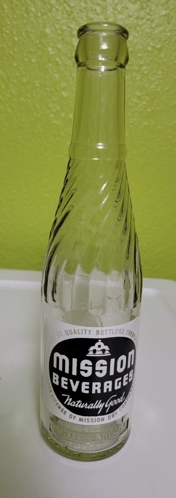 Rare Vintage Antique Soda Pop Glass Bottle Mission Beverages Reno Nevada 