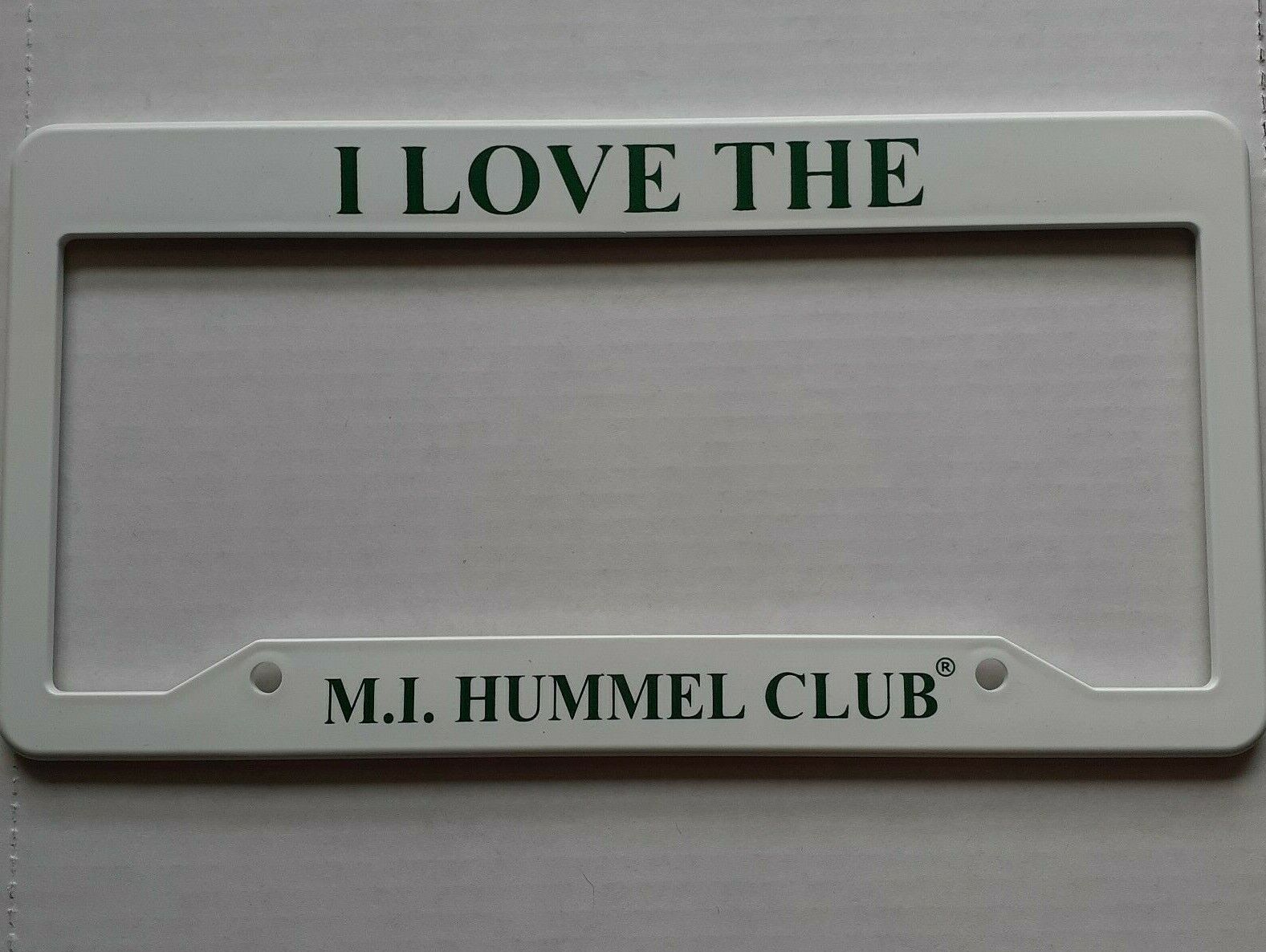 I Love the M.I. Hummel Club - vehicle license plate frame