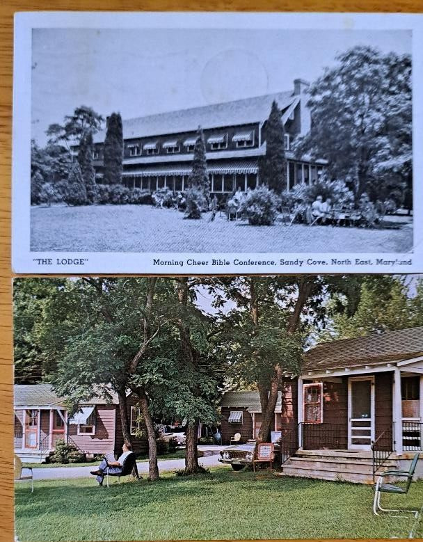 LOT of 2 NORTH EAST, MARYLAND   Old MD Postcards   Bible Conference Lodge/Cabin