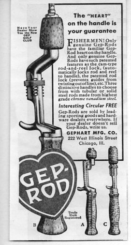 1931 Vintage Ad Genuine GEP Rod Fishing Rods Gephart Mfg Chicago,IL
