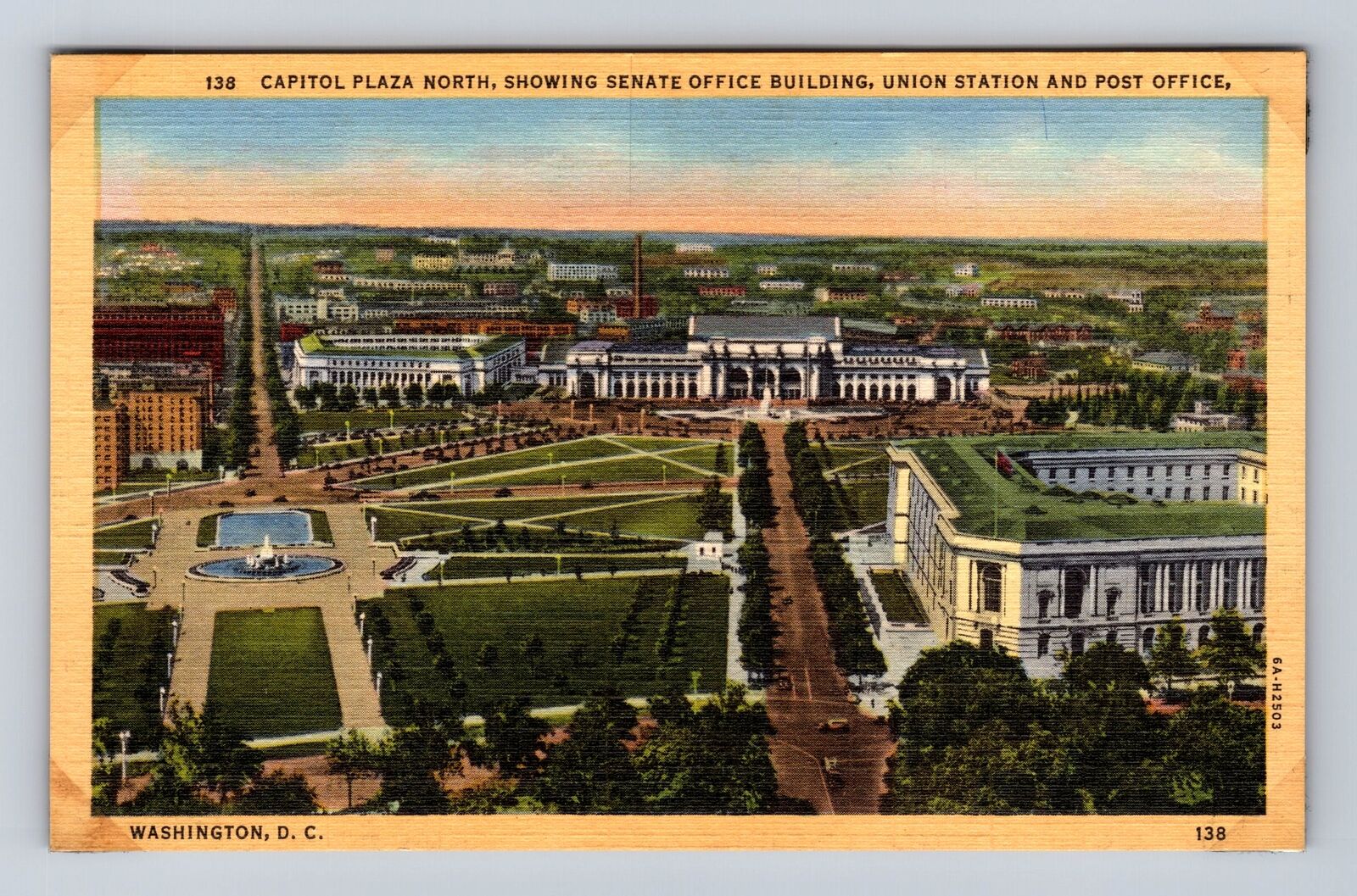 Washington DC, Senate Office Bldg, Union Station, Post Office, Vintage Postcard