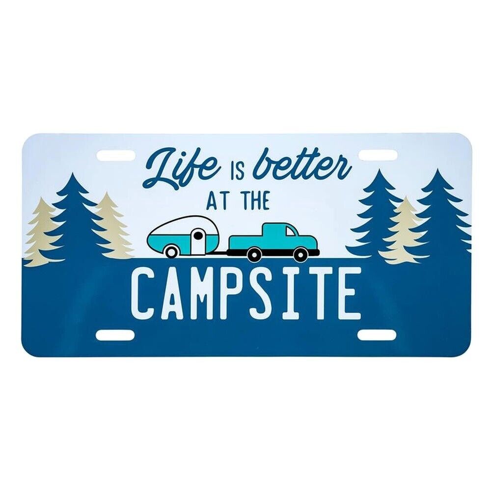 Life is Better at the Campsite Blue Vanity Plate