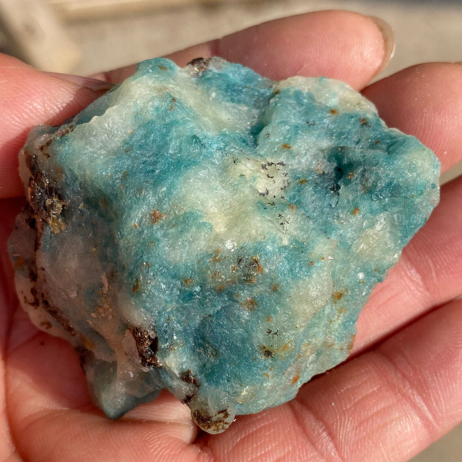 435ct Grandidierite Raw Crystal Blue-green Natural Gemstone Rare Specimen