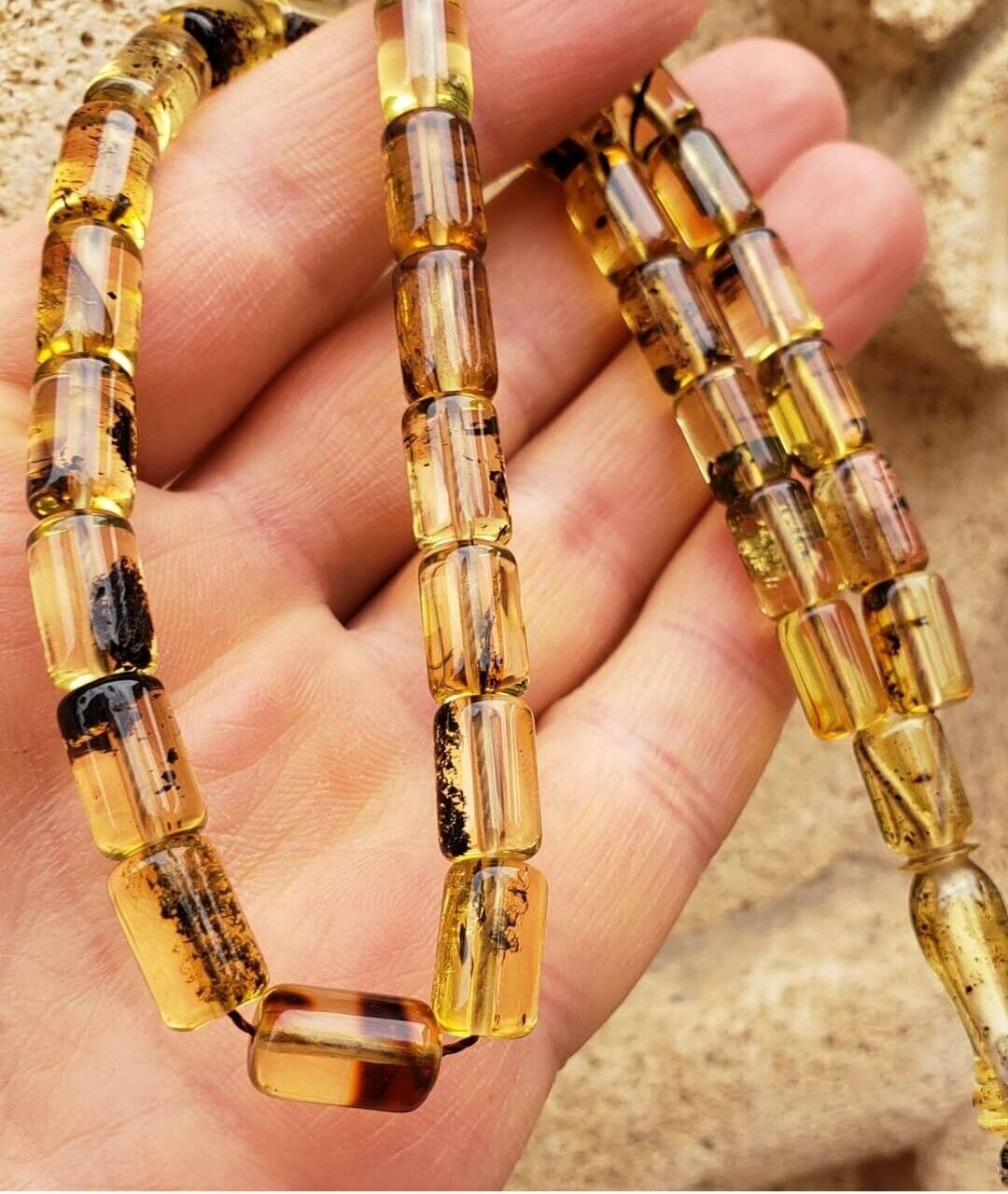 Handmade Natural Stone Misbaha Prayer Beads Rosary Tasbeeh Tasbih Tesbih