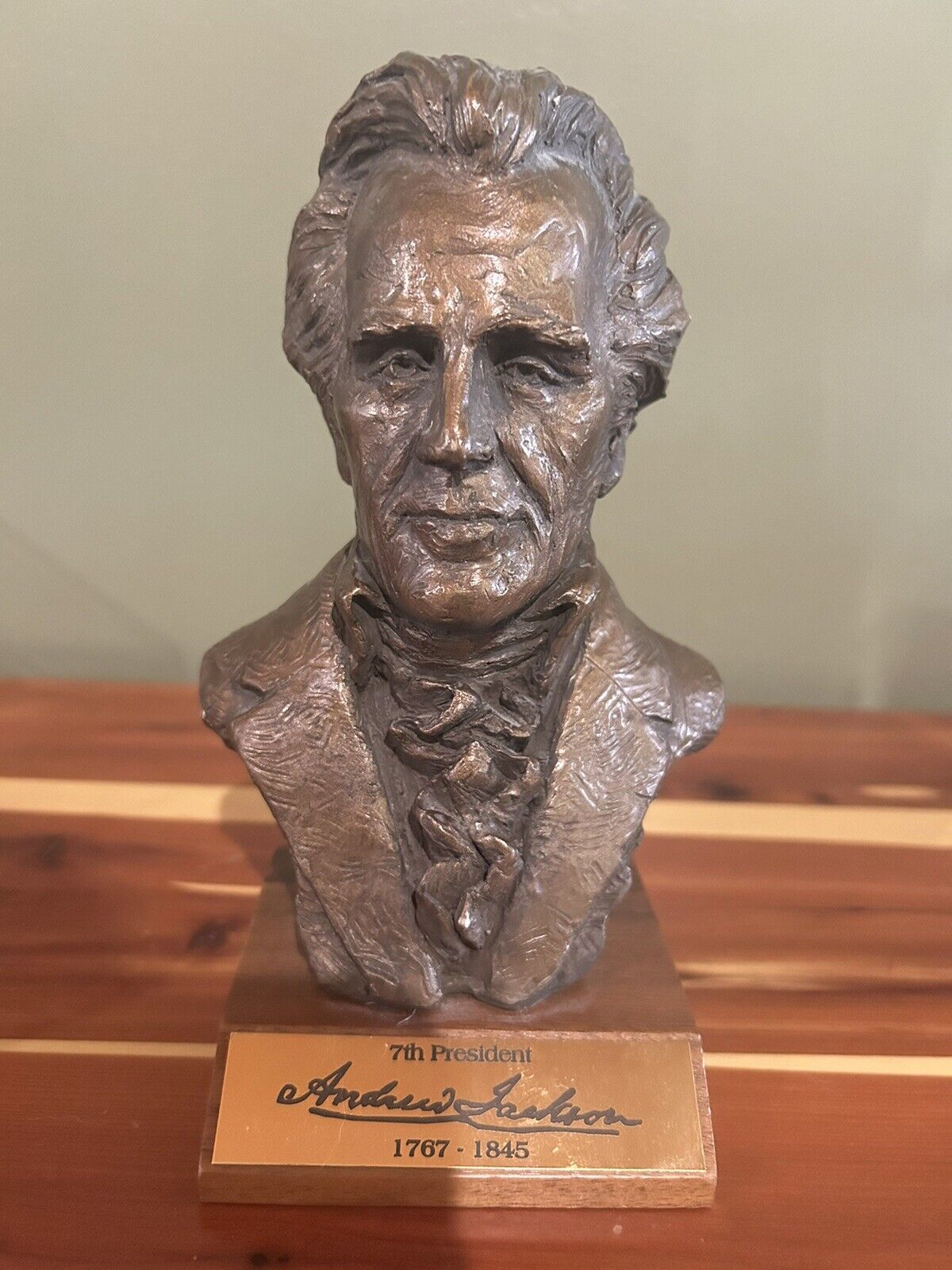 Andrew Jackson Bust Chesapeake Reproductions 7th President 7 1/2” Tall